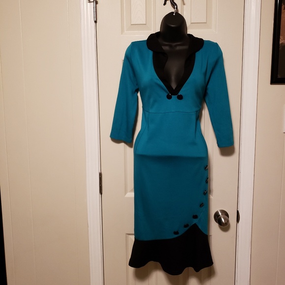 Vintage Mermaid Hemline Dress - Picture 3 of 6
